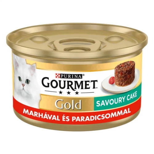 Gourmet Gold Savoury Cake - Nedves eledel (marha,paradicsom) macskák részére (85g)