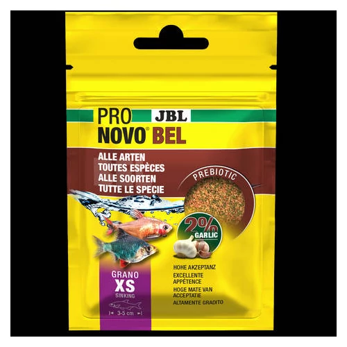 JBL ProNovo Bel Grano XS - granulátum táplálék, minden akváriumi hal részére 3-5cm között (20ml/18g)