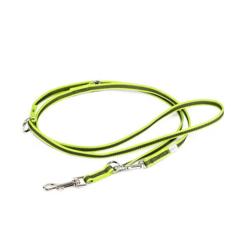 Julius-K9 Color&Gray - állítható póráz (neon-szürke) kutyák részére (14mm/2,2m)- NYÁRI ÁRZUHANÁS