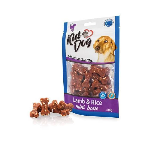 KidDog Lamb & Rice Mini Bone - jutalomfalat (bárány,rizs) kutyák részére (80g)