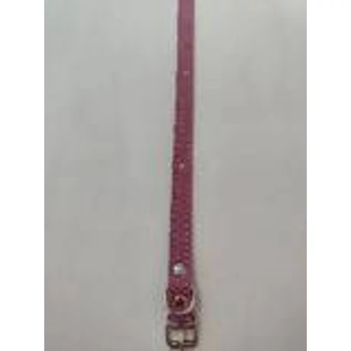Nyakörv (bőr, színes strasszkövekkel) kutyák részére (több féle színben) 15mm/30cm