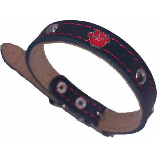 Nyakörv (bőr,színes, nikkel tappancsos) kutyák részére (több féle színben) 20mm/45cm