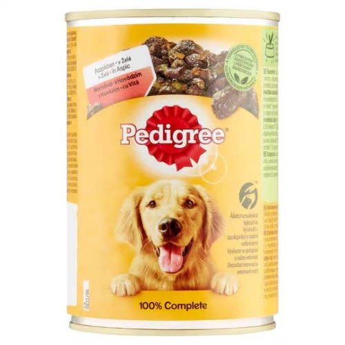 Pedigree Adult Beef - Nedves eledel (marha, aszpikban) felnőtt kutyák részére (400g) 24db/#