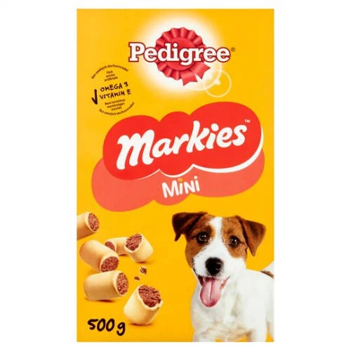 Pedigree Markies Minis - jutalomfalat  (töltött keksz) kutyák részére (500g)