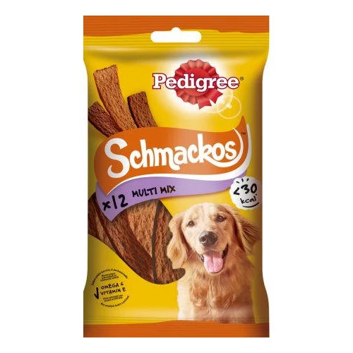 Pedigree Schmackos Multi Mix - jutalomfalat (baromfi,marha,bárány) kutyák részére (12db/86g)