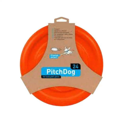 PitchDog Lightweight And Flexible Flying Disk For Dogs - játék (frizbi, narancssárga) kutyák részére (Ø24cm)