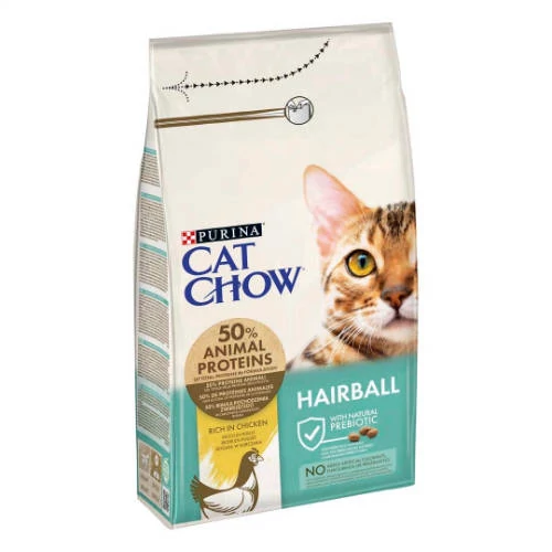 Purina Cat Chow Adult Hairball Controll - szárazeledel (csirke) felnőtt macskák részére (15kg)