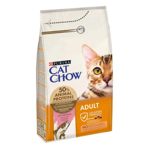 Purina Cat Chow Adult Salmon - Szárazeledel (lazac)felnőtt macskák részére (15kg)