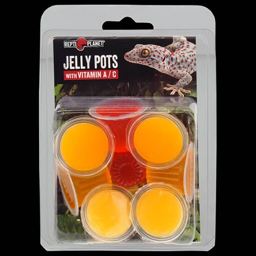 Repti Planet Jelly Pots - kiegészítő takarmány (gyümölcs zselé) hüllők és gerinctelenek részére (8db)