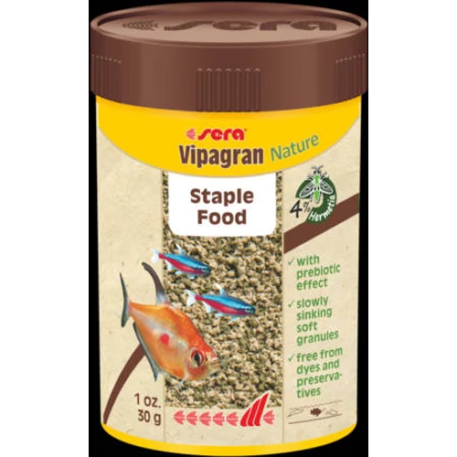 Sera Vipagran Nature - granulátum táplálék díszhalak számára (100ml/30g)