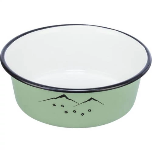 Trixie Bowl, enamel/stainless steel - zománcozott,fémtál (zöld) kutyák részére (1,9l /Ø21cm)