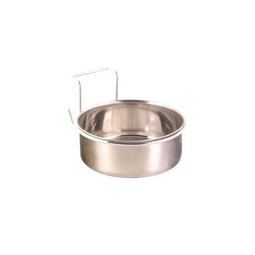 Trixie Bowl with Holder, Stainless Steel - madáretető (fém) kalitkákba (150ml/ø7cm)