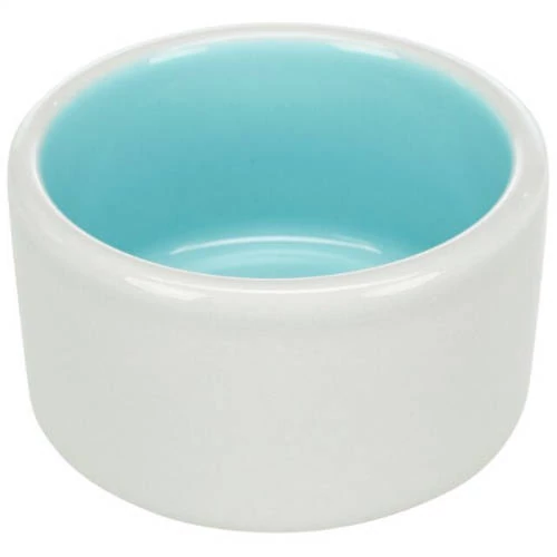 Trixie Ceramic Bowl - kerámia tál (fehér,kék) rágcsálók részére (100ml /Ø7cm)