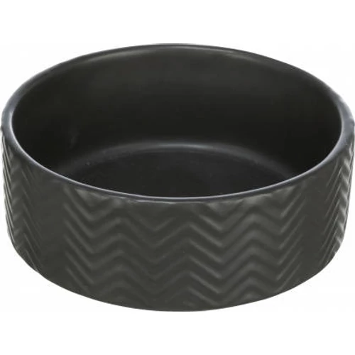 Trixie Ceramic Bowl - kerámia tál (nyomott mintával, fekete) kutyák részére  (0,4l/Ø13cm)