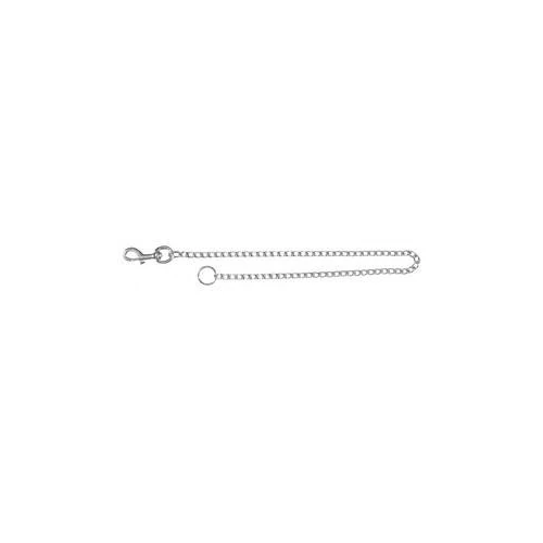 Trixie Chain - lánc póráz,bőr markolattal (80cm/3mm)
