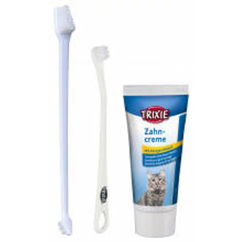 Trixie Dental Hygiene Set - fogkefe és fogkrém szett macskák részére