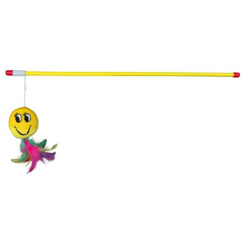 Trixie Playing Rod with Smiley - játék macskapeca (szmájli) macskák részére (50cm)