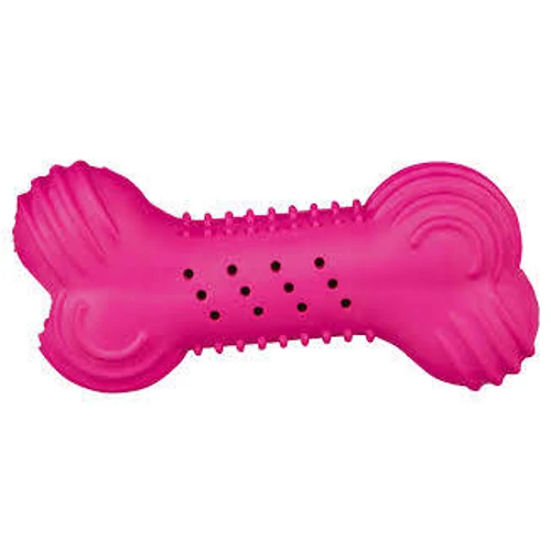 Trixie Rustling Bone Dog Toy - natúr gumi játék (zörgős csont) kutyák részére (Ø18cm)