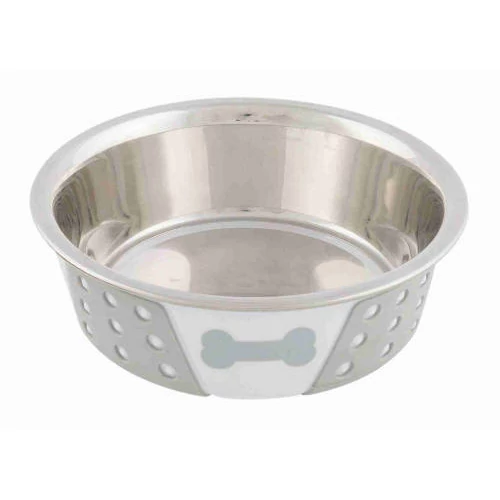 Trixie Stainless Bowl - Rozsdamentes tál, szilikon bevonattal (Ø14cm/0,4l)