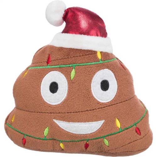 Trixie Xmas emoticon -  plüss játék (kaki) kutyák részére (17cm)