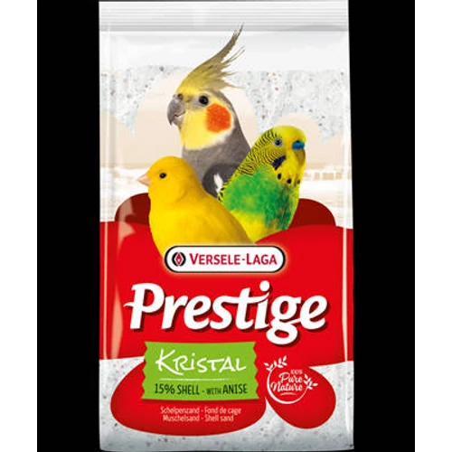 Versele-Laga Prestige Shell Sand Kristal - madárhomok (fehér, kagylóhéjjal és ánizsmaggal) díszmadarak részére (5kg)