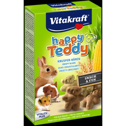 Vitakraft Happy Teddy (gabona,zöldség) - kiegészítő eleség rágcsálóknak (75g)