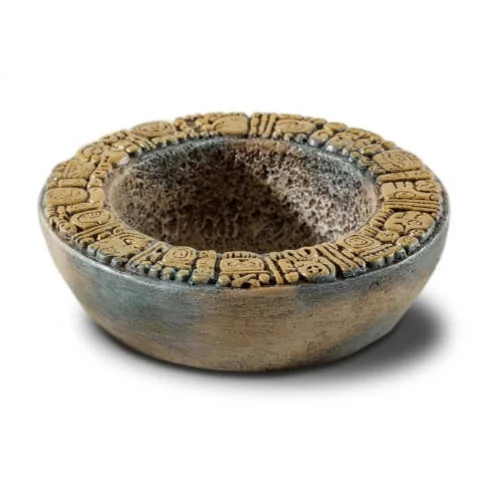 Exo-Terra Aztec Water Dish "M" - vizestál (Azték mintával) terráriumi állatok részére (13x3,8cm/120ml)