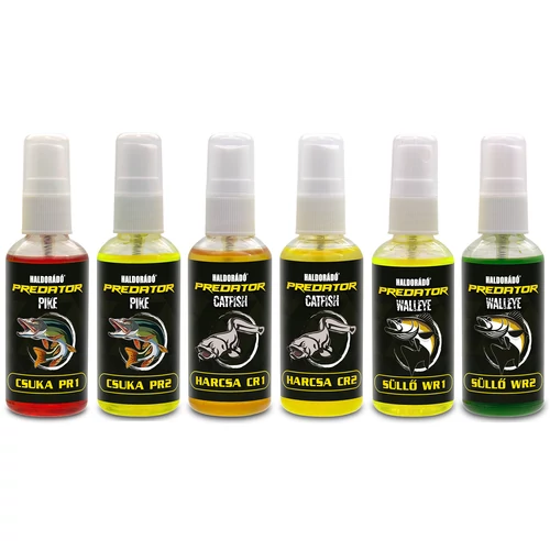 Haldorádó PREDATOR ragadozó aroma spray - MIX-6 / 6 íz egy dobozban