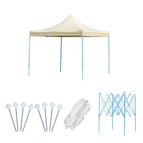 Összecsukható kerti pavilon 3x3 m bézs