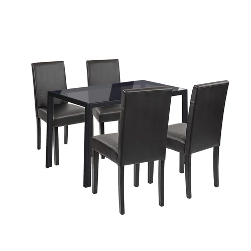 Karen 4+1 étkező garnitúra fekete-fekete