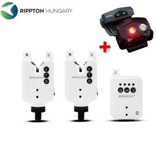 Rippton - BiteKeeper Pro kapásjelző+Ajándék StellarLight fejlámpa - Fehér 2+1