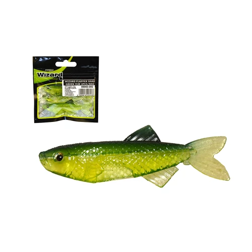 WIZARD FLAPPER SHAD GREEN 7CM 3PCS/BAG
