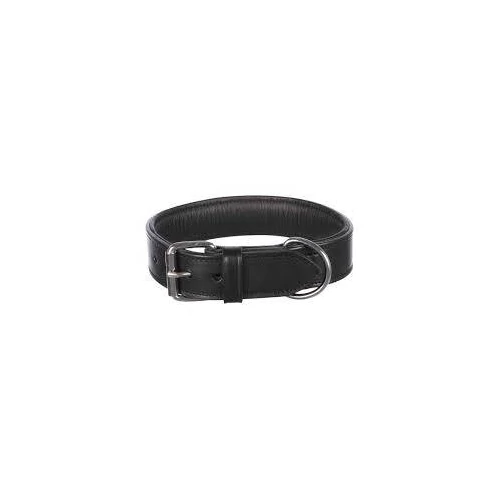 KT25.Trixie Active Collar - bőr nyakörv (fekete) kutyák részére (M) 38-47cm/40mm