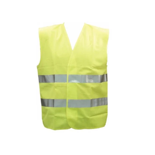 FLUO XXL sárga mellény fényvisszaverő csíkokkal