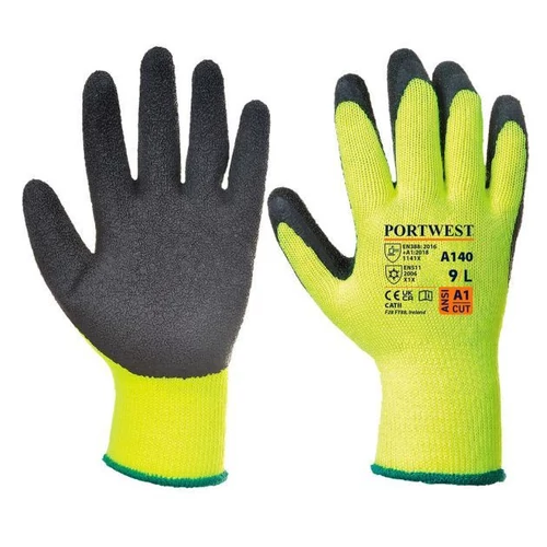 PortWest XL 10 téli mártott latex védőkesztyű A140