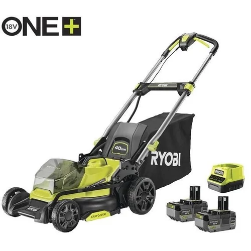 Ryobi 18V 40cm akkus fűnyíró szett szénkefe nélküli 2x4.0Ah akku+ töltő RY18LMX40C-240 EasyEdge