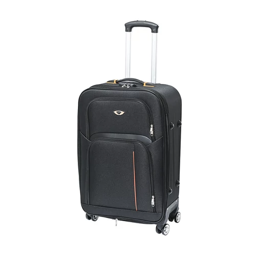 TraveLux light közepes bőrönd puha 68x45x25 cm fekete
