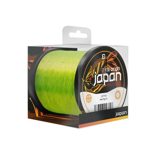 Monofil Delphin JAPAN Origin / Fluo sárga - 0,330mm 8,23kg 1100m