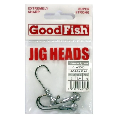 Good Fish Jig Head Méret: 5/0 Tömeg: 24g Csomagolás: 3db /csomag Szin: Ezüst