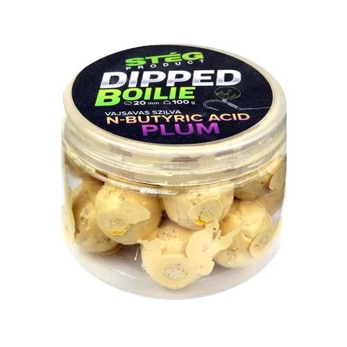 STÉG Dipped  boilie 100g 20mm Vajsavas Szilva