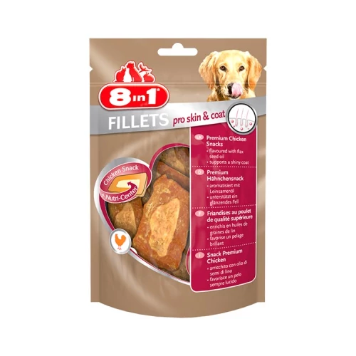 8 in 1 Fillets Pro Skin & Coat - jutalomfalat 80 g