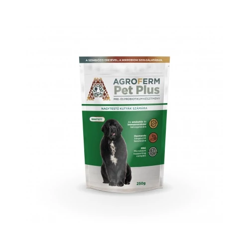 AgroFerm Pet Plus - pre- és probiotikumkészítmény nagytestű kutyák számára 250 g