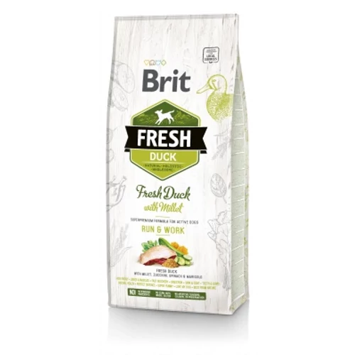 Brit Fresh Active Dogs Run & Work - Kacsa és köles 12 kg