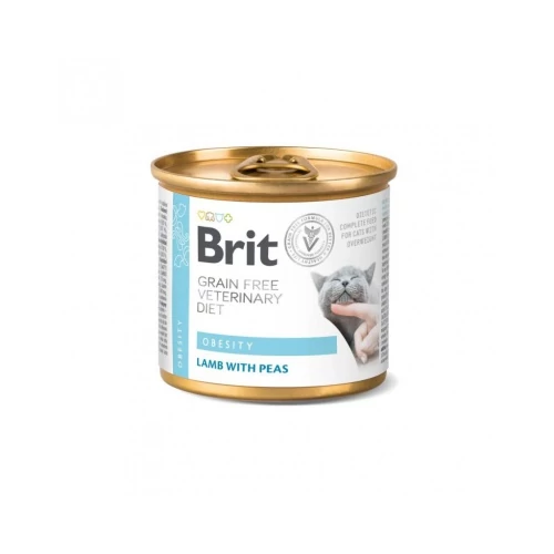 Brit Veterinary Diet diétás konzerv túlsúlyos macskáknak 200 g