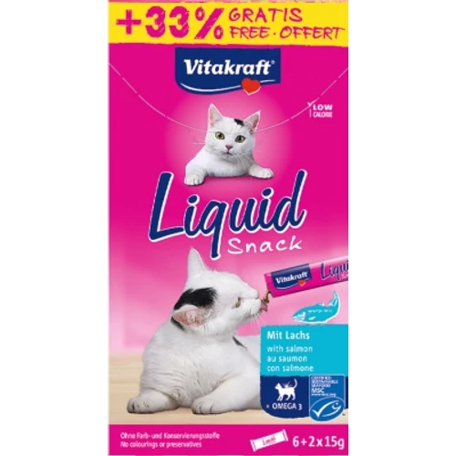 Cat Liquid Snack Omega 3 lazac + 33% gátisz 1 db