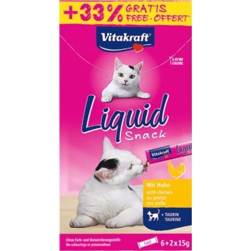 Cat Liquid-Snack taurin csirke + 33% grátisz 1 db
