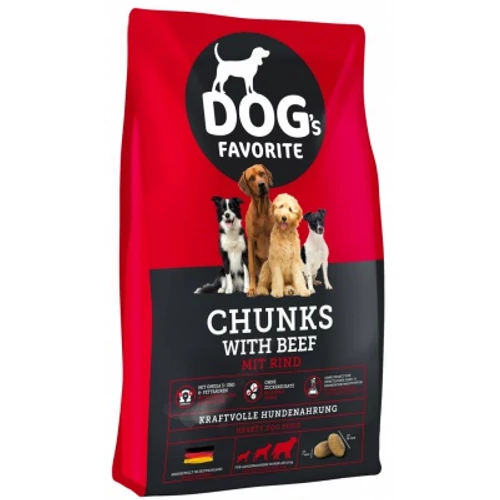 Dog’s Favorite Chunks with Beef 15 kg