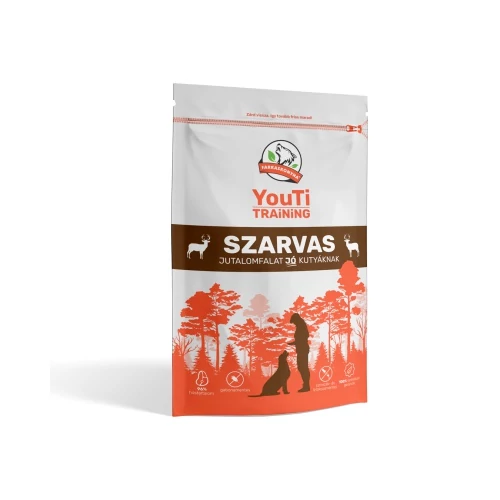 Farkaskonyha YouTi Training jutalomfalat szarvasos ízesítésben 100 g