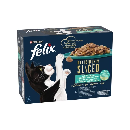 Felix Deliciously Sliced halas válogatás aszpikban 12 x 80 g