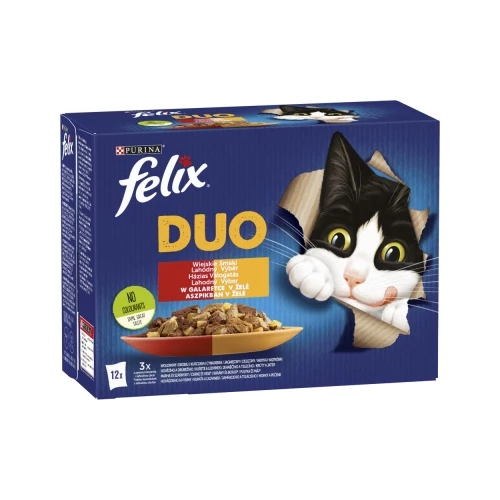 Felix Fantastic Dou Házias Válogatás csirkével, marhával, pulykával, báránnyal 12 x 85 g